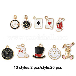 20шт 10 стиля подвески из сплава с эмалью&nbsp;ENAM-FP0002-89