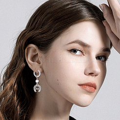 24 шт. текстурированные серьги-кольца из нержавеющей стали 303 для женщин EJEW-SC0001-78