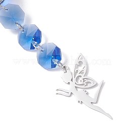 Стеклянные круглые и восьмиугольные бусины подвесные ловцы солнца&nbsp;HJEW-JM04617-01