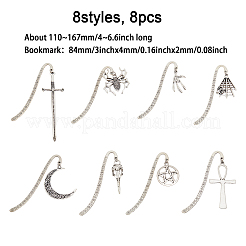 1 набор закладок-крючков из сплава в готическом стиле&nbsp;AJEW-FH0003-75