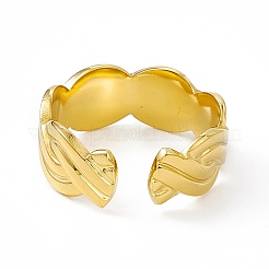 Ионное покрытие(ip) 304 нержавеющая сталь манжета кольцо для женщин RJEW-C060-32G