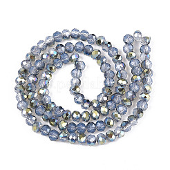 Стеклянные бусины с гальваническим покрытием  X-EGLA-A034-J4mm-S07