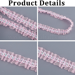 10 м полиэстеровая кружевная лента для отделки складками&nbsp;OCOR-CY0002-30B