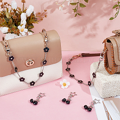 2 шт. цветочные эмалевые цепочки для сумок&nbsp;PURS-PH0001-29