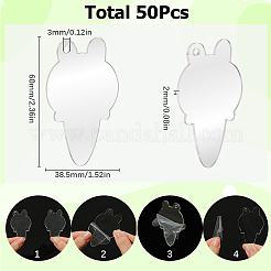 50шт. подвески из прозрачного акрила ZXFQ-SC0001-02B