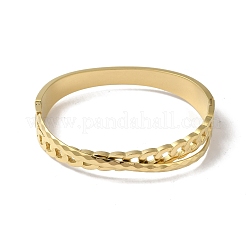 Крестообразные браслеты из нержавеющей стали 304 с полыми шарнирами для женщин BJEW-I315-19G