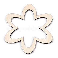 Необработанная натуральная древесина тополя большие подвески WOOD-TAC0012-11