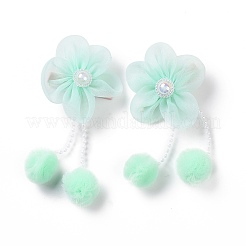 Цветочная ткань металлические заколки крокодил&nbsp;LS-PHAR-D013-01E