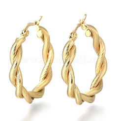 Серьги-кольца из нержавеющей стали 304 EJEW-F257-18G