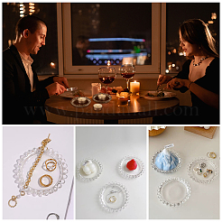 Ahademaker 6шт прозрачный стеклянный подсвечник DJEW-GA0001-38