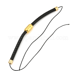 Изготовление браслета из черного плетеного кожаного шнура MAK-F037-01G