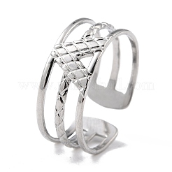 Устойчивые к потускнению унисекс кольца из нержавеющей стали 304 с широким ободком RJEW-L102-01P