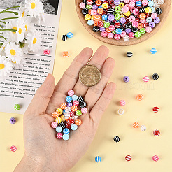 200 шт. Непрозрачные акриловые бусины&nbsp;OACR-SP0001-77