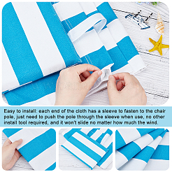 Чехол для шезлонга на пляже из холщовой ткани с подушками AJEW-WH0342-54B