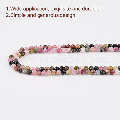 2 нити натуральных турмалиновых бусин нити G-GO0001-58