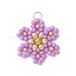 Подвески-цветы из стеклянных бусинок&nbsp;PALLOY-MZ00712