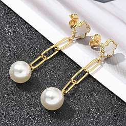 Серьги-гвоздики в форме цветка из нержавеющей стали 304 EJEW-C096-54G