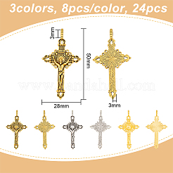 Подвески из сплава 24шт 3 цветов&nbsp;TIBEP-HY0001-10