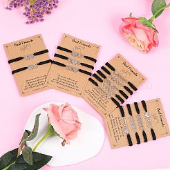 5 шт. 5 стильных браслета из нержавеющей стали с сердечком BJEW-SW00106-04