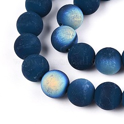 Нити из матовых непрозрачных стеклянных бусин&nbsp;LS-GLAA-T032-P10mm-MBB14