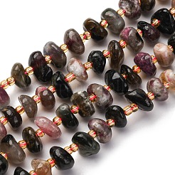 Натуральный турмалин бисер нитей G-RM250109-A4