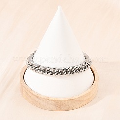 Браслеты из кубинской цепочки из нержавеющей стали 304&nbsp;BJEW-G766-01P-01