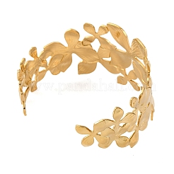 Ионное покрытие (ip) 304 нержавеющая сталь манжеты браслеты для женщин BJEW-D048-03G