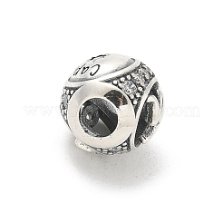 Латунные прозрачные фианиты европейские бусины&nbsp;LS-FIND-M049-01AS-03