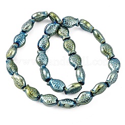 Стеклянные бусины с гальваническим покрытием &nbsp;EGLA-V001-01I