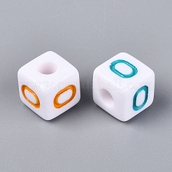 Непрозрачные акриловые европейские большие шарики отверстия&nbsp;SACR-N020-01A-01