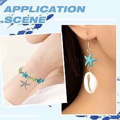 120шт 6 стиля окрашенные синтетические бирюзовые бусины G-SC0003-50