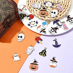 26шт 13 стиля хэллоуин тема сплава эмаль подвески&nbsp;ENAM-FS0002-08