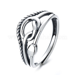 Крест 925 регулируемые кольца из стерлингового серебра для женщин FS-WG7B509-01