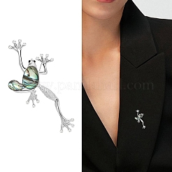 Ретро креативная брошь в виде лягушки из ракушки-ушка&nbsp;PW-WG0F18B-01