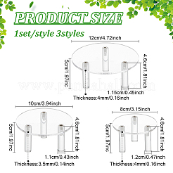 3 набор из 3 круглых прозрачных акриловых подставок для минифигурок ODIS-FG0001-49