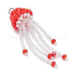 Подвески из стеклянных бусин в виде медуз&nbsp;PALLOY-MZ00660-02