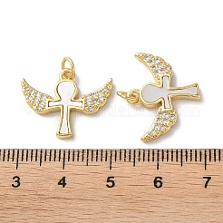 Латунные микропаве прозрачные подвески с фианитом KK-B083-33F-G