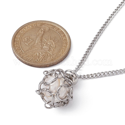 Мешочек для макраме из нержавеющей стали 304 NJEW-JN04415-02-1