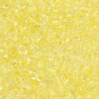 Светящиеся в темноте светящиеся прозрачные стеклянные бусины SEED-YWC0001-01G-1