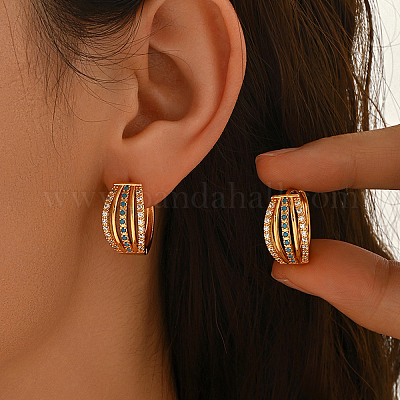 Латунные кольца серьги обруча CL2799-1