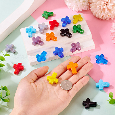 20шт 10 цвета бусины лэмпворк ручной работы LAMP-TA0001-62-1