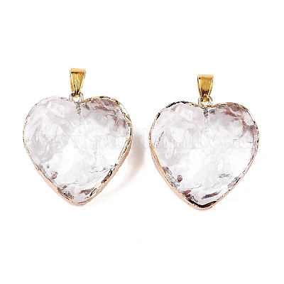 Подвески из светло-золотого латунного стекла GLAA-N001-24-1