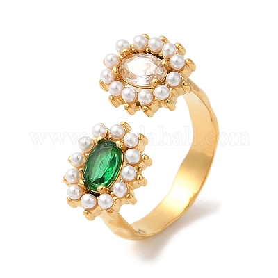 Кольца-манжеты из нержавеющей стали 304 с микропаве из кубического циркония для женщин RJEW-S415-03G-02-1