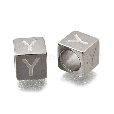 Европейские бусины из нержавеющей стали 304 STAS-D382-02Y-P-1