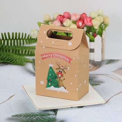 24 шт. 6 прямоугольные бумажные коробки для выпечки хлебобулочных изделий с ручкой BAKE-PW0007-139-1