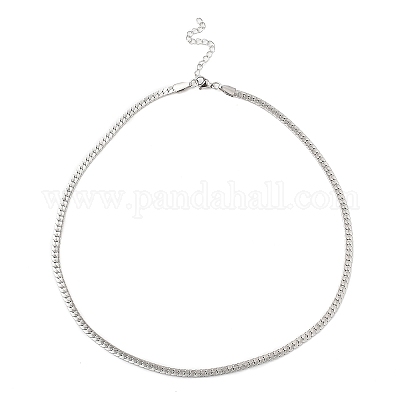 Не тускнеющая кубинская цепочка из нержавеющей стали 304 NJEW-K249-01B-P-1