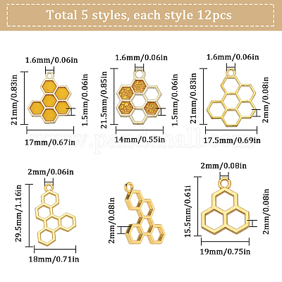 Подвески из сплава 60шт 5 стиля FIND-SC0005-93-1