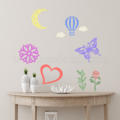 Незавершенный набор для украшения стен из древесной щепы DIY-WH0430-950-1