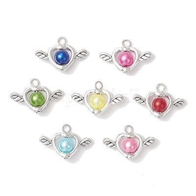 Подвески из искусственного жемчуга из окрашенного распылением АБС-пластика PALLOY-JF04124-02-1