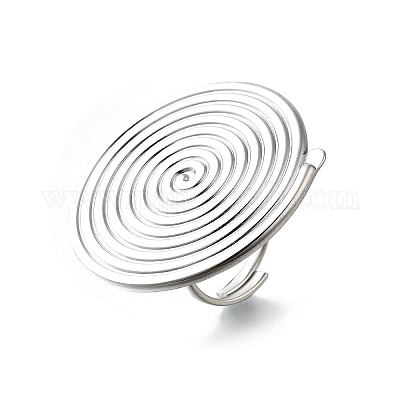 Регулируемые манжетные кольца из нержавеющей стали 304 RJEW-V005-01A-P-1